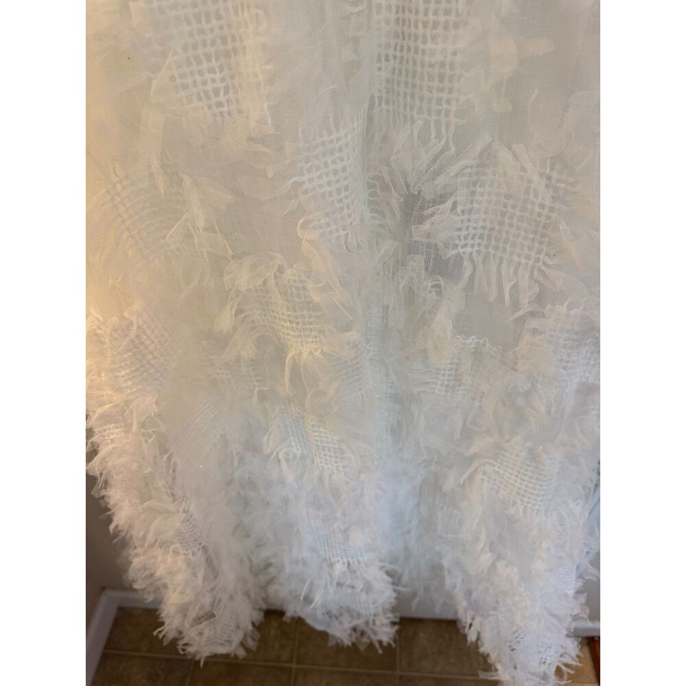 Lulu's White Textured Open Back Midi Dress Sz L NWT - Picture 11 of 11